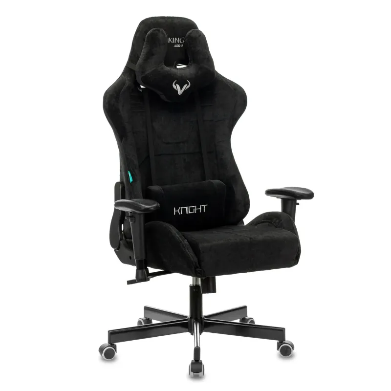 Кресло игровое геймерское Бюрократ VIKING KNIGHT LT20 FABRIC черный крестовина металл главное фото