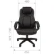 Кресло руководителя Chairman 432 Россия экопремиум черная. Фото товара с разных ракурсов.