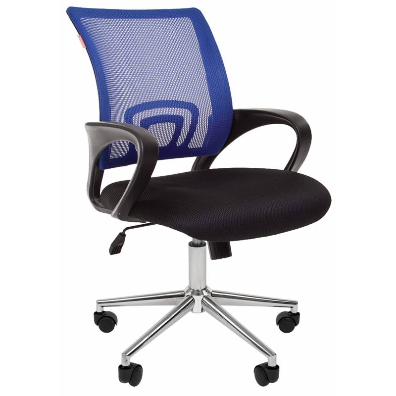 Офисное кресло Chairman 696 Россия TW синий хром new главное фото