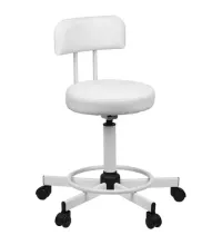 Стул кресло оператора РС12, без подлокотников, кожзам, белое, РС01.00.12-210-